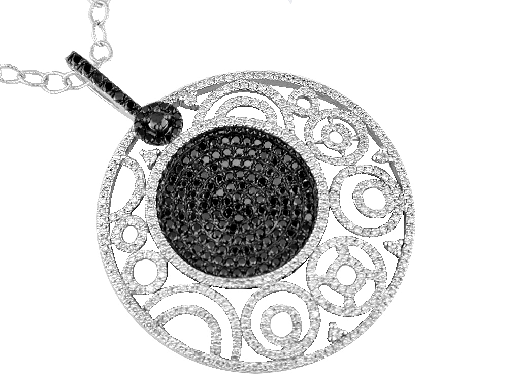 BLACK DIAMOND & DIA PENDANT
