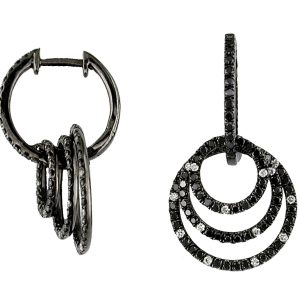DIAMOND &BLACK DIAMOND EARRING