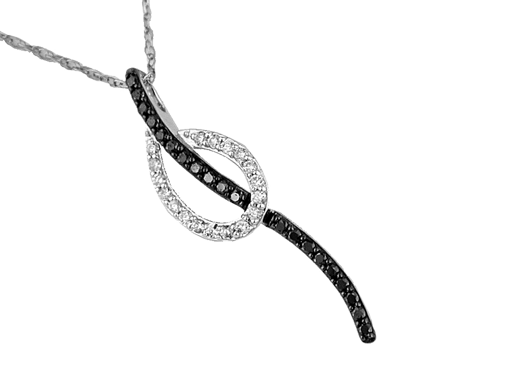 BLACK DIAMOND & DIA PENDANT