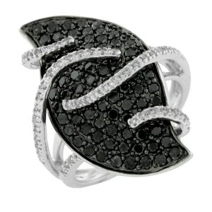 BLACK DIAMOND & DIAMOND RING