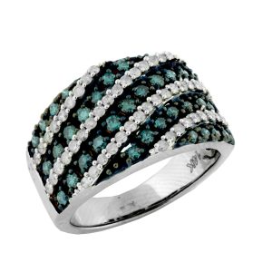 BLUE DIAMOND & DIAMOND RING