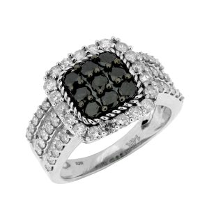 BLACK DIAMOND & DIAMOND RING