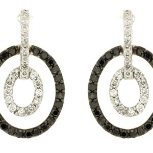BLACK DIAMOND & DIA EARRING