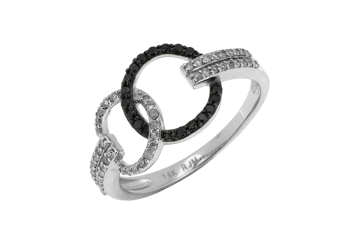 BLACK DIAMOND & DIAMOND RING