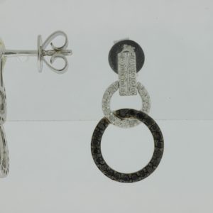 BLACK DIAMOND & DIA EARRING