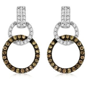 DIAMOND & MOCHA DIA EARRING