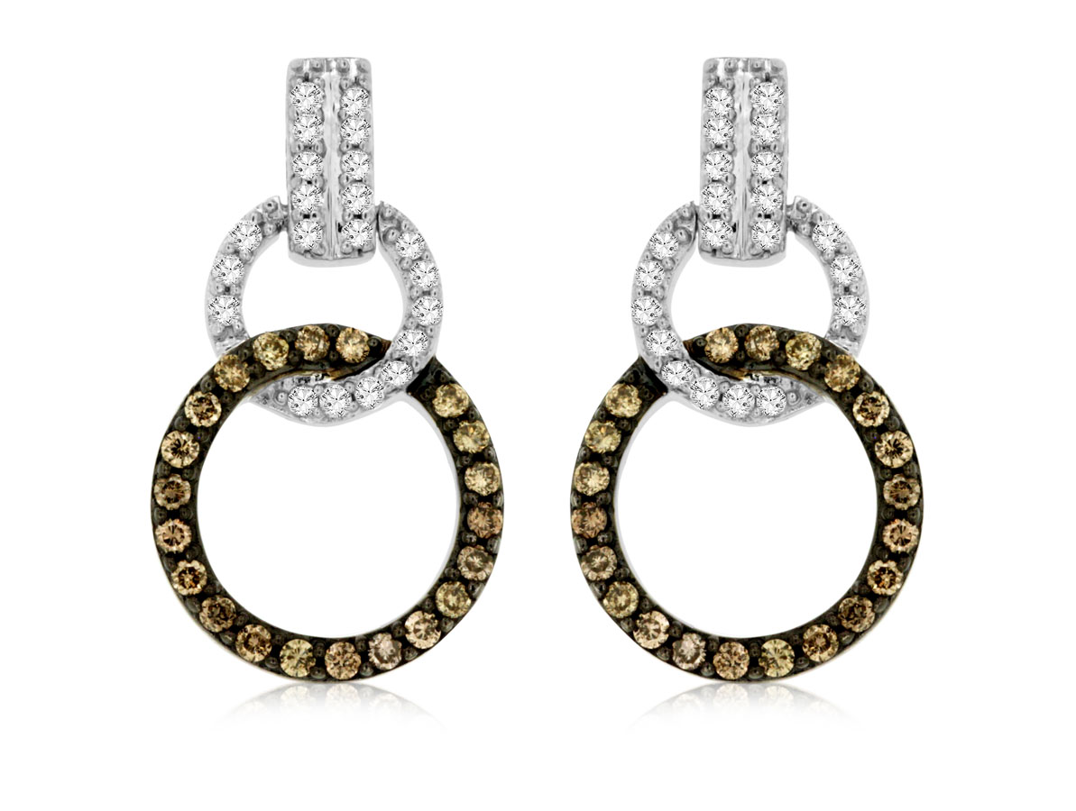 DIAMOND & MOCHA DIA EARRING