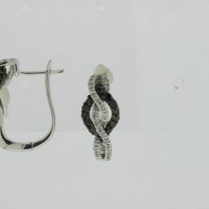 BLACK DIAMOND & DIA EARRING