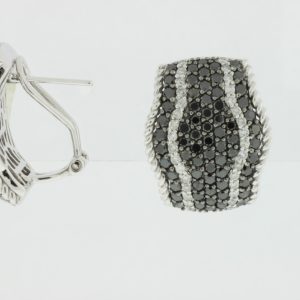 BLACK DIAMOND & DIA EARRING