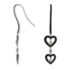 BLACK DIAMOND & DIA EARRING