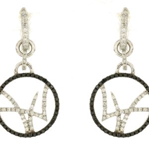 BLACK DIAMOND & DIA EARRING