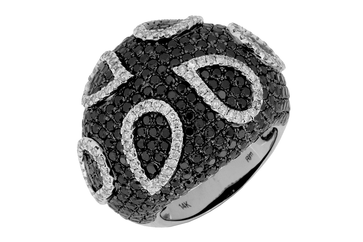 BLACK DIAMOND & DIAMOND RING