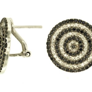BLACK DIAMOND & DIA EARRING
