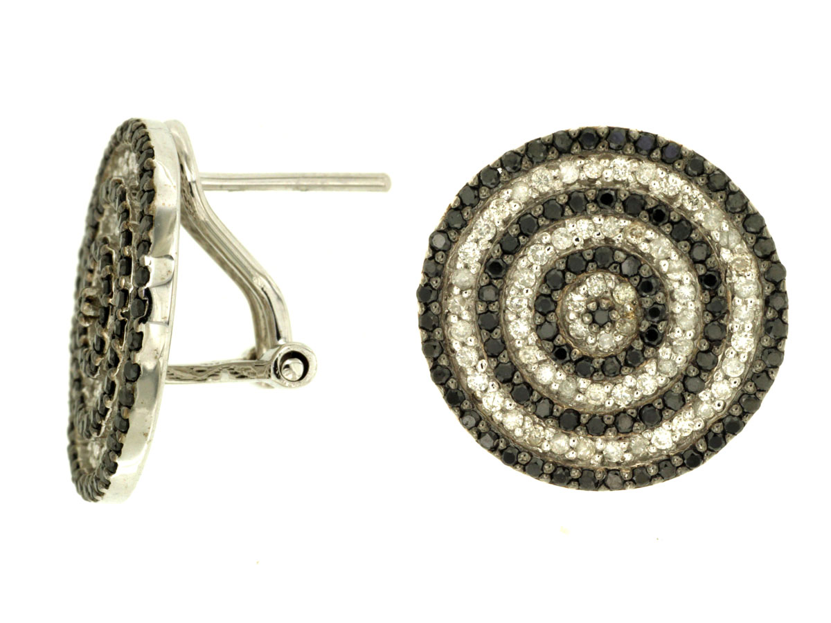 BLACK DIAMOND & DIA EARRING