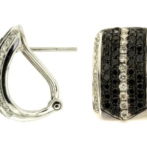 BLACK DIAMOND & DIA EARRING