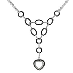 BLACK DIAMOND & DIA NECKLACE