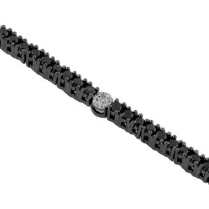 BLACK DIAMOND & DIA BRACELET