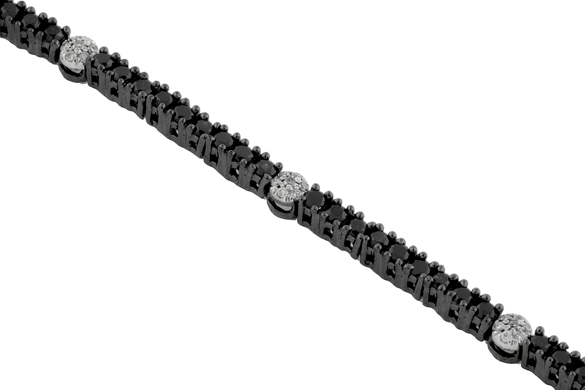 BLACK DIAMOND & DIA BRACELET