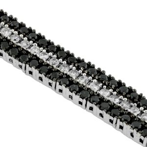 BLACK DIAMOND & DIA BRACELET