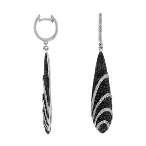 BLACK DIAMOND & DIA EARRING