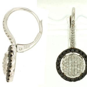 BLACK DIAMOND & DIA EARRING