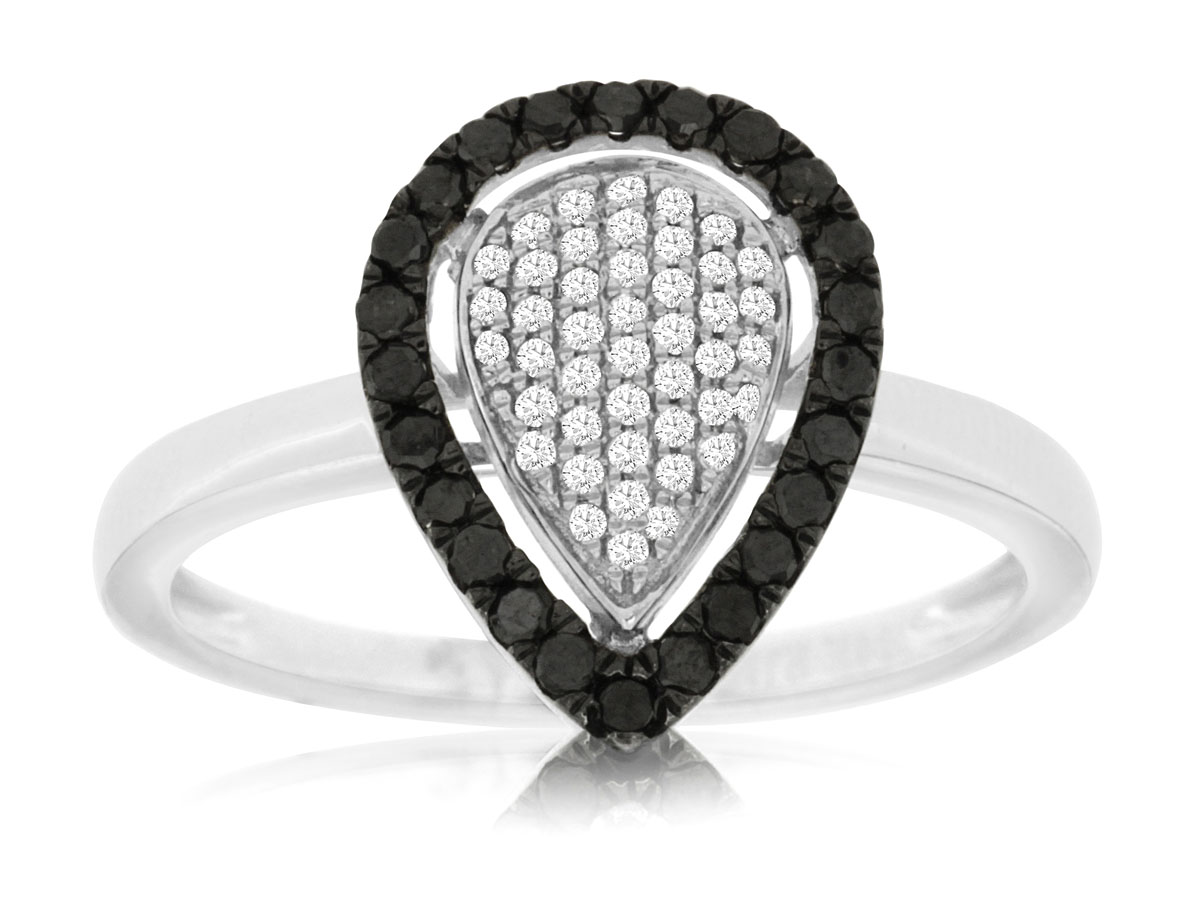 BLACK DIAMOND & DIAMOND RING