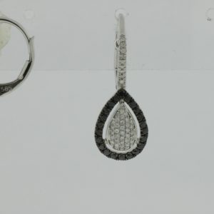 BLACK DIAMOND & DIA EARRING