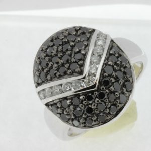 BLACK DIAMOND & DIAMOND RING