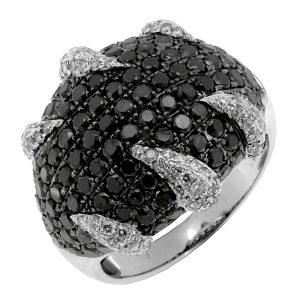 BLACK DIAMOND & DIAMOND RING