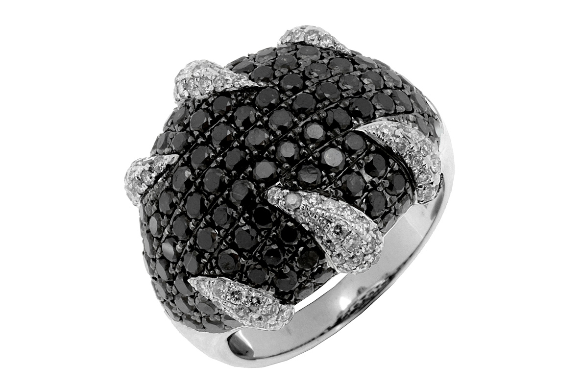 BLACK DIAMOND & DIAMOND RING