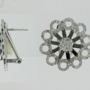 BLACK DIAMOND & DIA EARRING