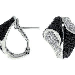 BLACK DIAMOND & DIA EARRING