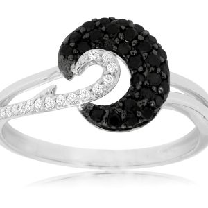 BLACK DIAMOND & DIAMOND RING