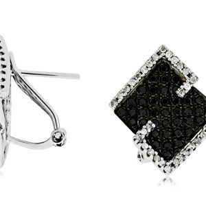 DIAMOND &BLACK DIAMOND EARRING