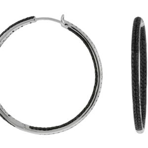 BLACK DIAMOND HOOPS 41MM