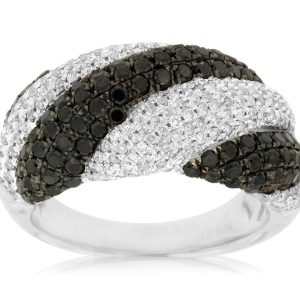 BLACK DIAMOND & DIAMOND RING