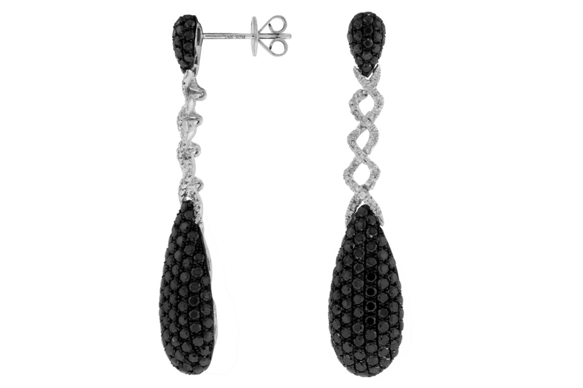 DIAMOND &BLACK DIAMOND EARRING