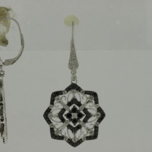 BLACK DIAMOND & DIA EARRING