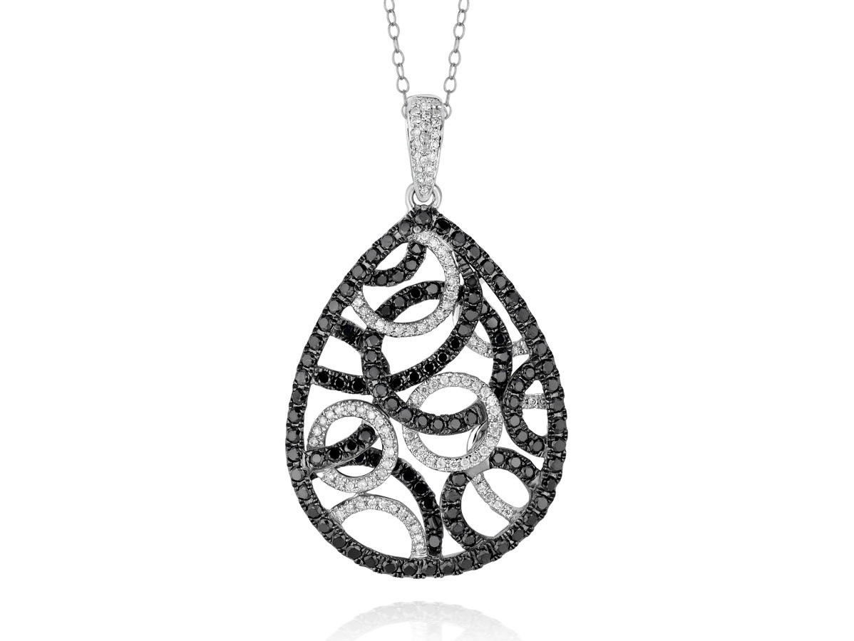 BLACK DIAMOND & DIA PENDANT