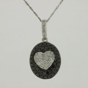 BLACK DIAMOND & DIA PENDANT