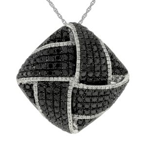 BLACK DIAMOND & DIA NECKLACE