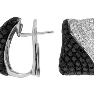 DIAMOND &BLACK DIAMOND EARRING