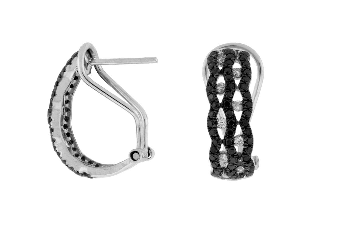 DIAMOND &BLACK DIAMOND EARRING