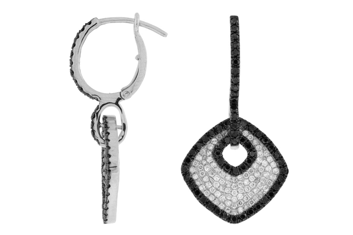 DIAMOND &BLACK DIAMOND EARRING