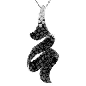 BLACK DIAMOND & DIA PENDANT