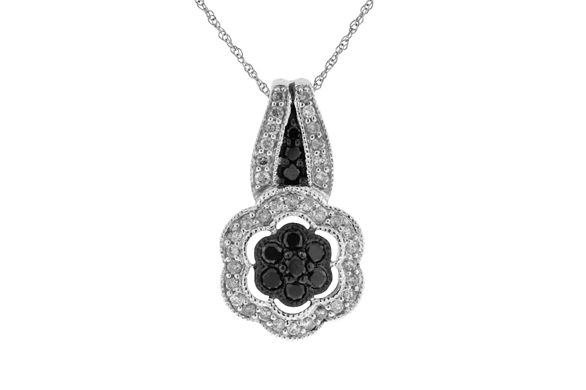 BLACK DIAMOND & DIA NECKLACE