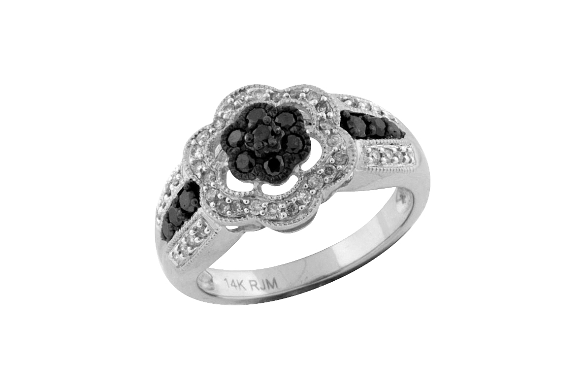 BLACK DIAMOND & DIAMOND RING