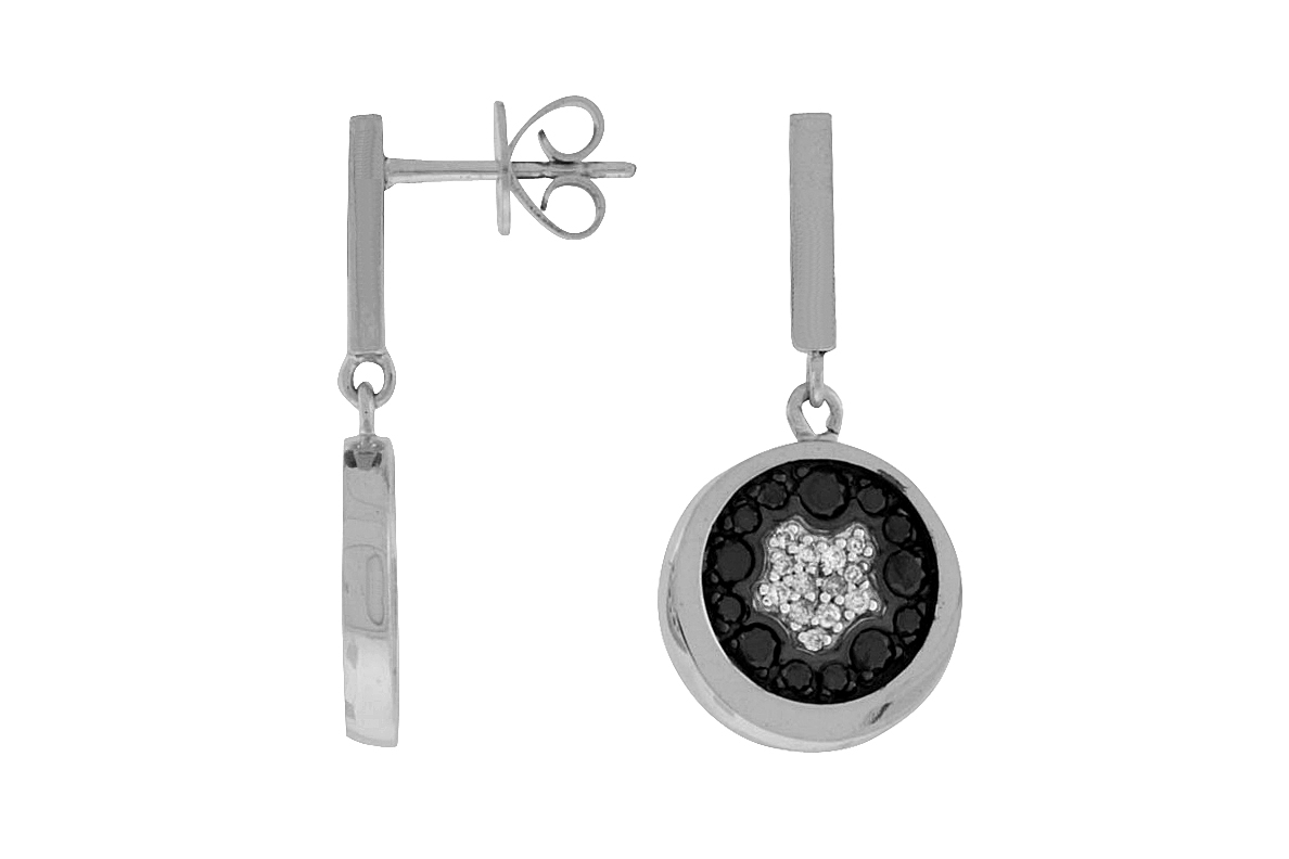 DIAMOND &BLACK DIAMOND EARRING