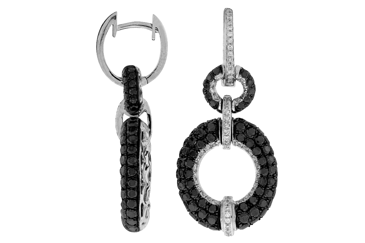 DIAMOND &BLACK DIAMOND EARRING