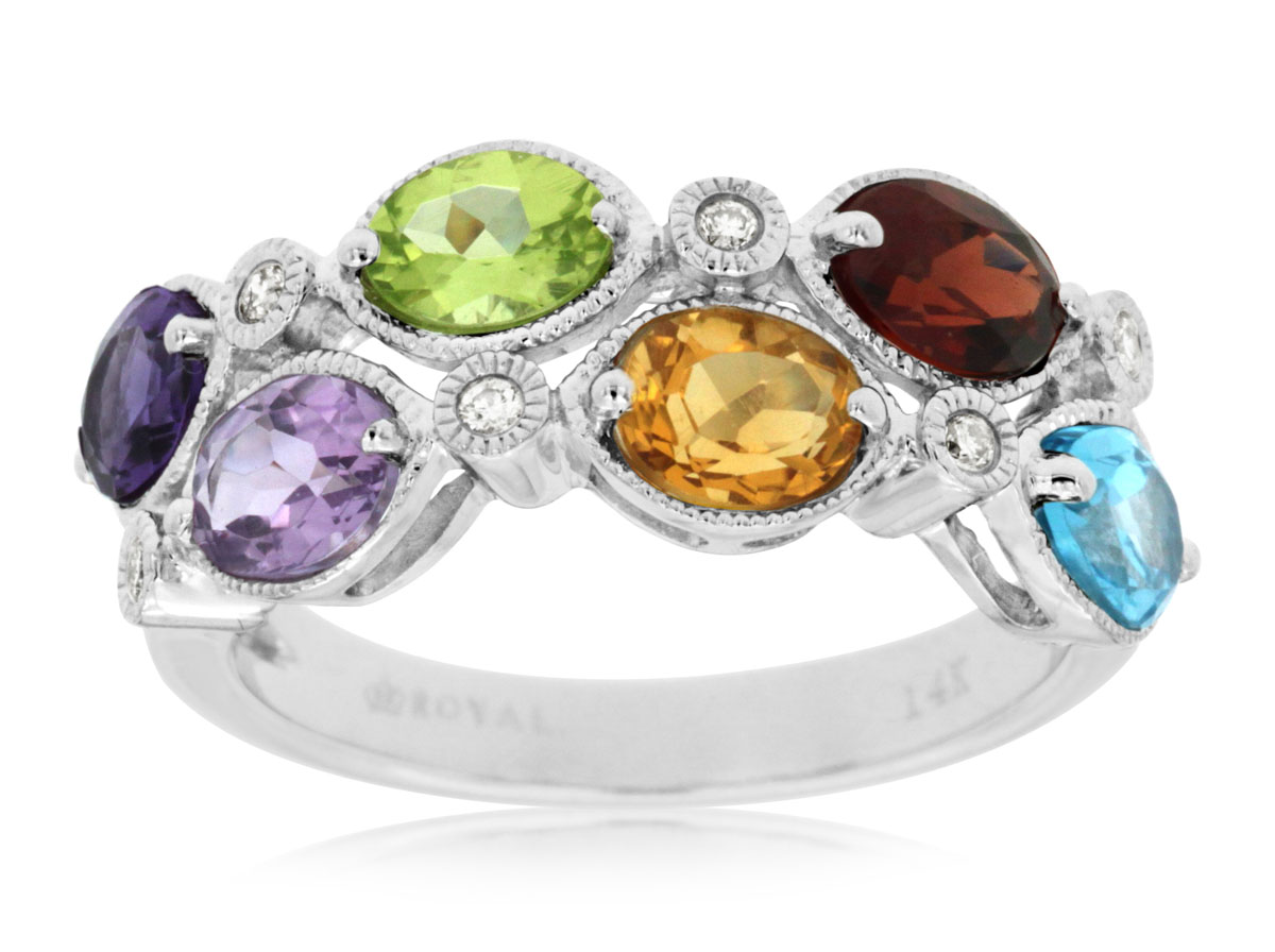 DIAMOND & SEMI PRECIOUS RING